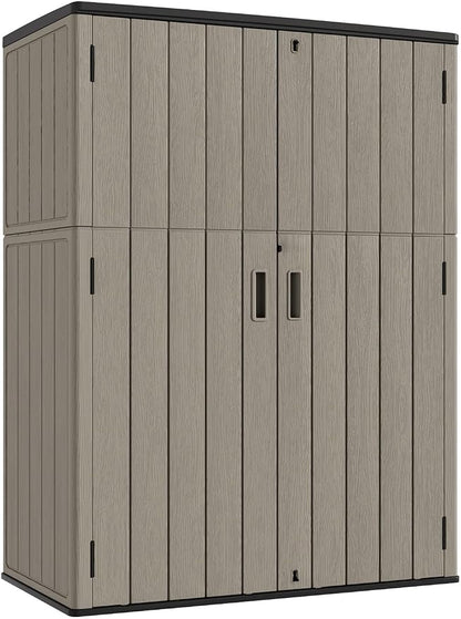 KINYING Outdoor Vertical Storage Shed, 57 Cu.ft Outdoor Storage Cabinet by KINYING