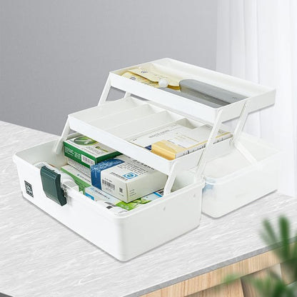 WEWLINE 13-Inch Art Box Organizer 3-Layer Craft Storage Organizer Sewing Kit Box - Image 7
