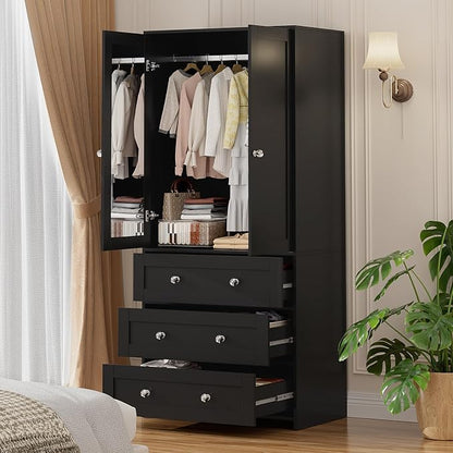 VOWNER 71" Tall Armoire Wardrobe Closet - Image 3