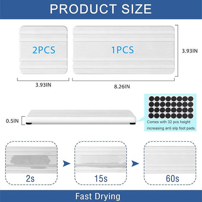 3PCS Water Absorbing Stone Tray, DryingNeat Diatomite Stone Sink Tray, Instant - Image 6