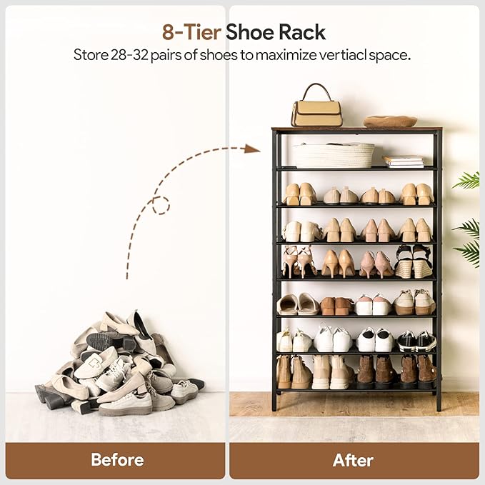 MAHANCRIS 8 Tier Shoe Rack Organizer - Image 4