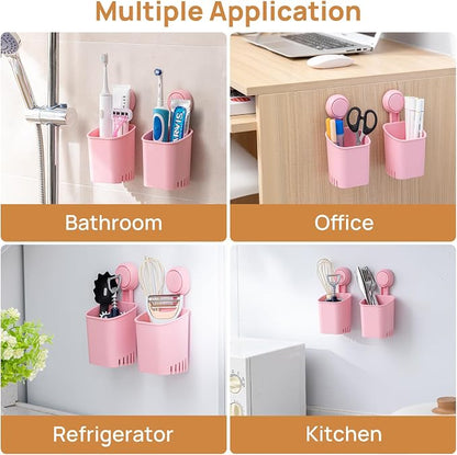 LEVERLOC Powerful Suction Toothbrush Holder 2 Pack, Removable Drill-Free Wall - Image 6