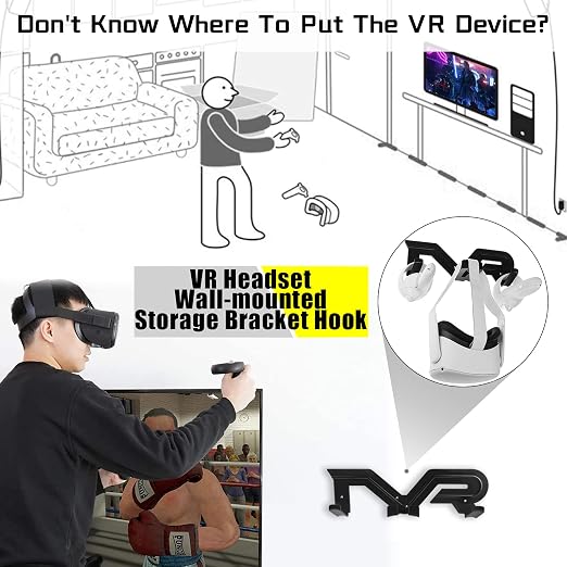 Geekria VR Wall Mount Storage Stand Compatible - Image 6