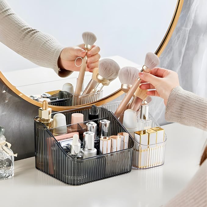 Clear Makeup Organizer, Makeup Brush Holder 8 Cups - Image 6