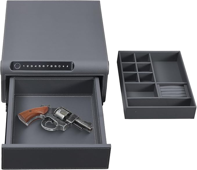 Jewelry Safe with Drawers，Biometric Fingerprint safe, Slide-Away Handgun Safe - Image 9