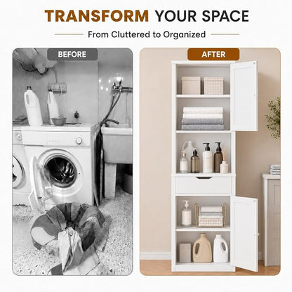 Walsunny Tall Bathroom Storage Cabinet - Image 5