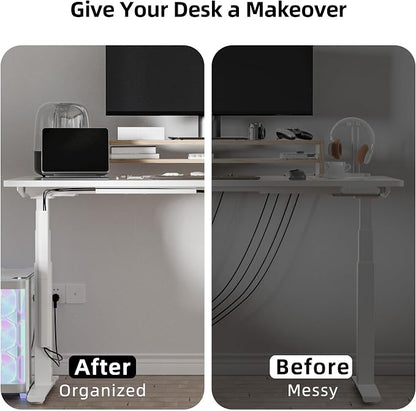 YECAYE 94.2 in Cable Management Under Desk, Easy Install Adhesive Mount Cord - Image 8
