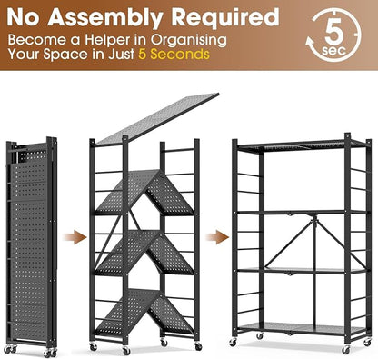 Fenbeli Foldable Shelves with Wheels - Image 6