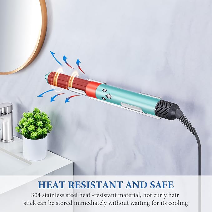 2 PCS Wall Mount Curling Iron Holder and Hair Tool Organizer - Image 8