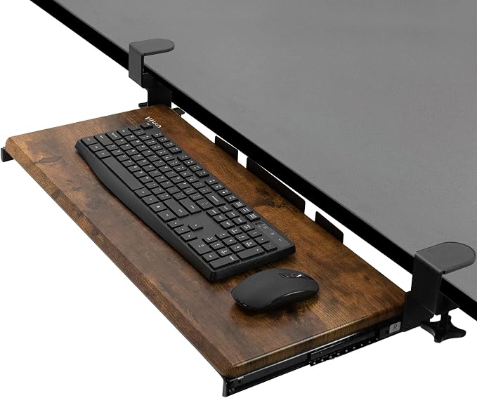 VIVO Vintage Brown Large 27 x 11 in Under Desk Keyboard Tray, MOUNT-KB05N | by Unknown