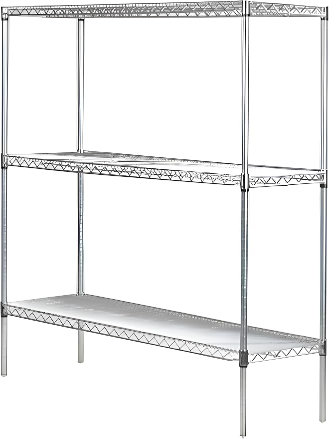 Omega 24" Deep x 30" Wide x 36" High 3 Tier Chrome Starter Shelving Unit by OmegaProductsCorporation