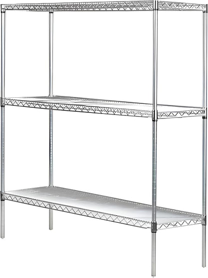 Omega 24" Deep x 30" Wide x 36" High 3 Tier Chrome Starter Shelving Unit by OmegaProductsCorporation