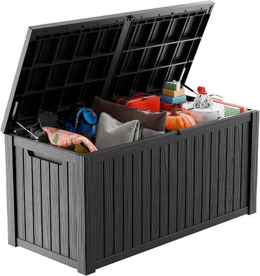 Vixzen 200 Gallon Deck Boxes Outdoor Waterproof, Lockable Storage Box by Vixzen