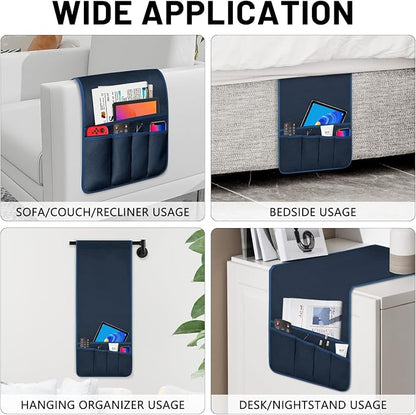 TV Remote Control Holder Couch Caddy, Non-slip Bedside Caddy Organizer - Image 3