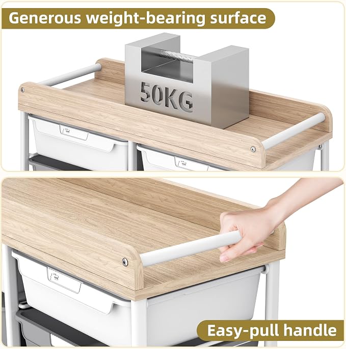 10 Drawer Rolling Storage Cart - Image 6