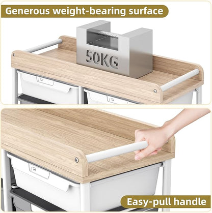 10 Drawer Rolling Storage Cart - Image 6