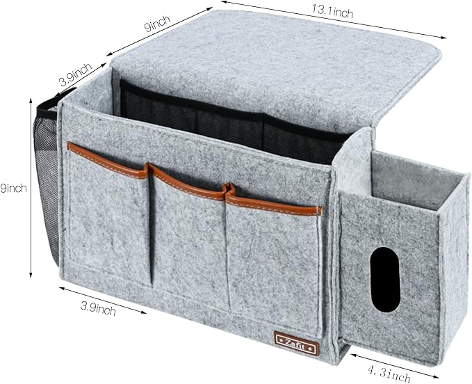 Bedside Caddy, Large Size Bedside Storage Organizer Bedside Organizer Caddy - Image 4
