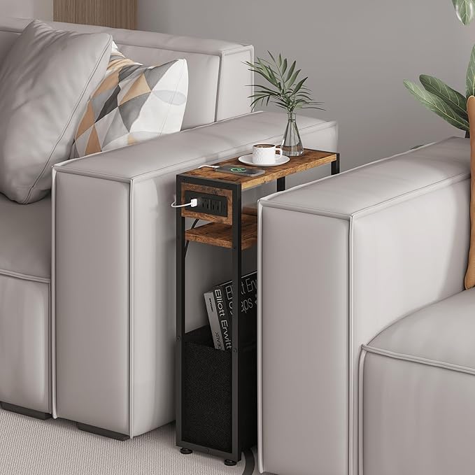 Narrow Side Table, Slim End Tables - Image 6