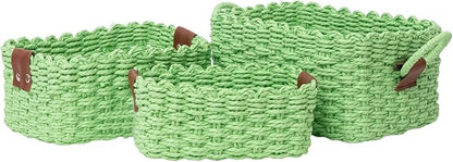 Small baskets for Organizing, Cute woven Storage basket by QingtuHome