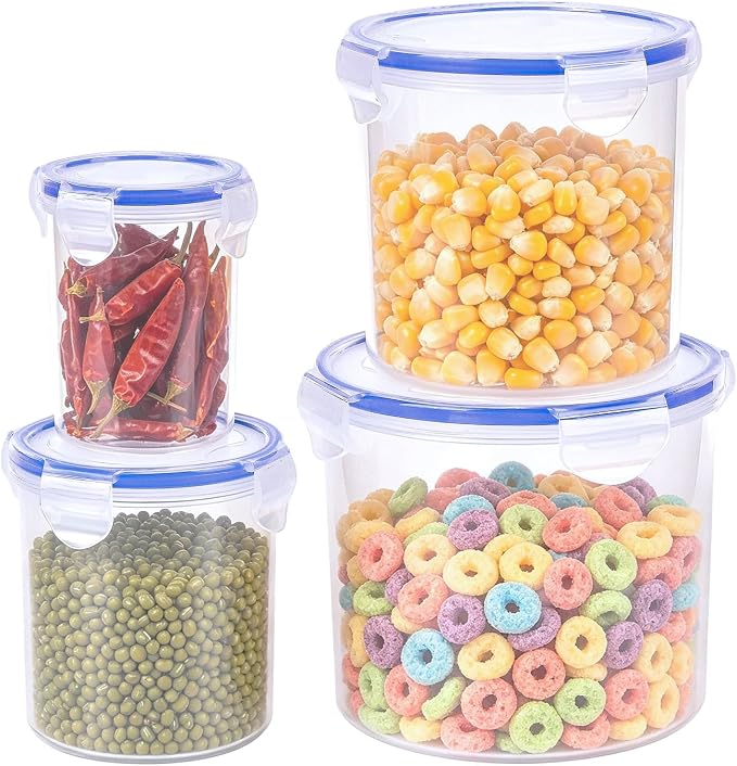 KIGI Food Storage Containers, Sugar & Pantry Dry Food, 8 Piece Set, 1.35Cup by KIGI