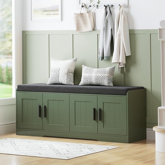 Homleke 2-Tier Storage Bench, Shoe Bench by Homleke