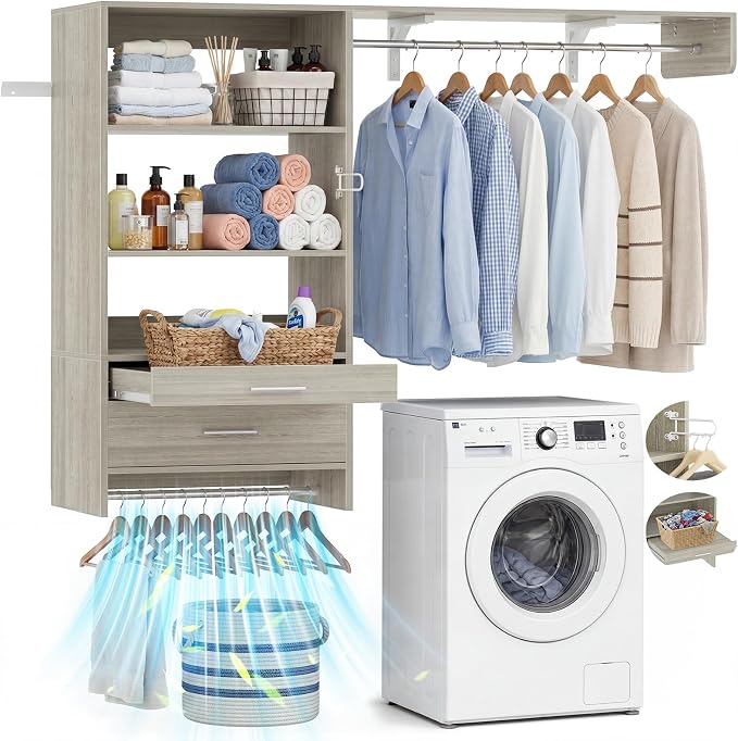 Armocity 60" Wall Mounted Laundry Room Organization by Armocity
