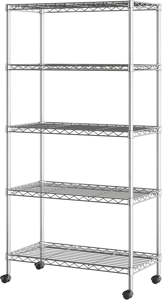 5-Tier Steel Wire Shelving by Unknown