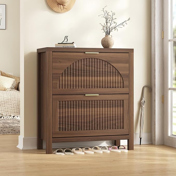 Fluted Shoe Cabinet Storage - Image 9