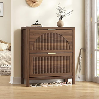 Fluted Shoe Cabinet Storage - Image 9