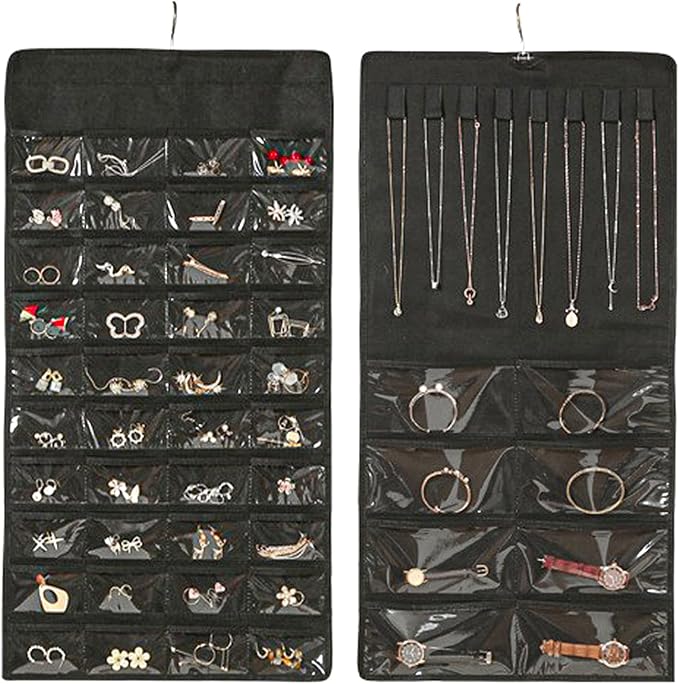 Hanging Jewelry Organizer Storage Earring Jewelry Storage Bag by Unknown