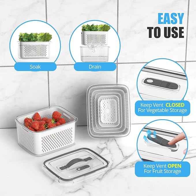 5 Pack Fruit Storage Containers - Image 4