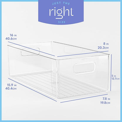 primebox Plastic Food Storage 4 Pack Clear Container Bin - Image 3