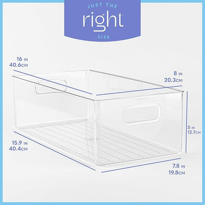 primebox Plastic Food Storage 2 Pack Clear Container Bin - Image 3