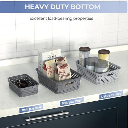 3 Pack Small Plastic Basket, Storage Bin Baskets - Image 8