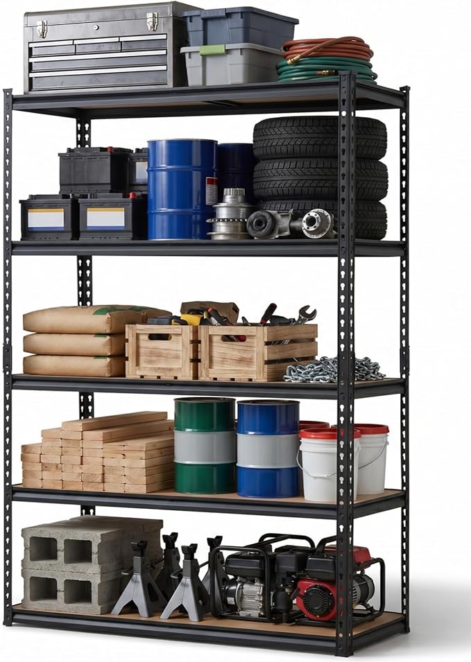 Garvee 3-Tier Storage Shelving Unit, 2500 lbs Load | Carbon Steel Utility by Garvee