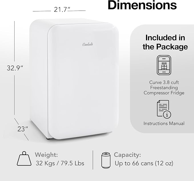 Cooluli Curve 3.8 cu ft Mini Fridge - Image 6