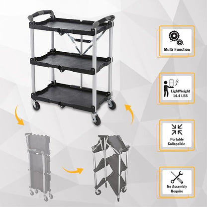Olympia Tools 85-188 Pack-N-Roll Folding Collapsible Service Cart, 150LB - Image 4