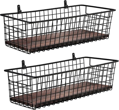 SheeChung [Extra Large Wall Storage Basket, Metal Hanging Basket, Wire - Image 2