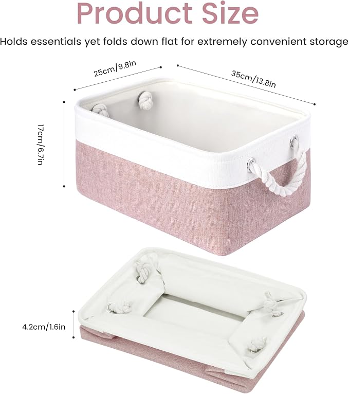 13.8x9.8x6.7 Inch Fabric Small Storage Bins - Image 4