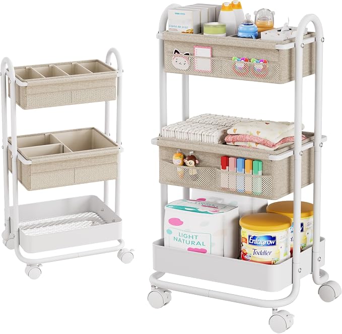 Modanais Baby Diaper Caddy Organizer Cart by HomeOrganizersandStorage