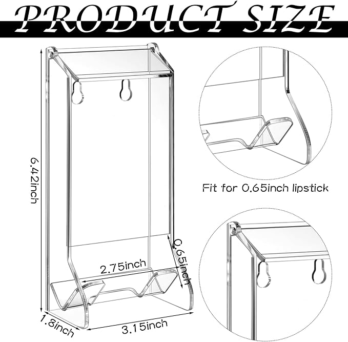 Weysat 2 Pcs Lip Balm Display Clear Acrylic Automatic Dispenser Lip Balm Holder - Image 2