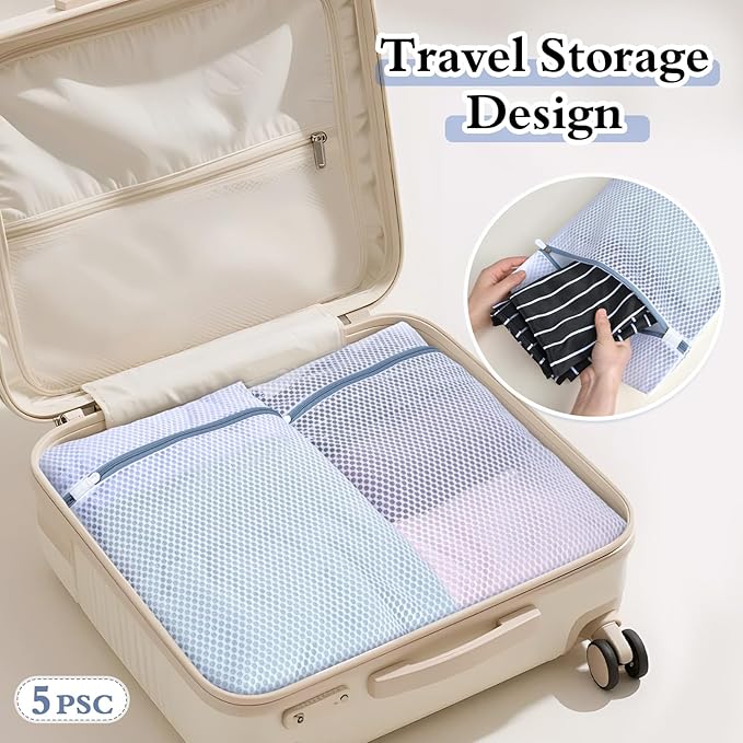 Heavy-Duty Honeycomb Mesh Laundry Bags 5-Pack | Delicates Protector - Image 5