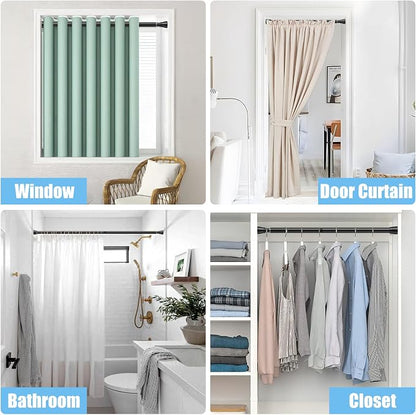 AIZESI 2Pack Tension Curtain Rod 28-48 Inch No Drilling Adjustable, No Slip - Image 7