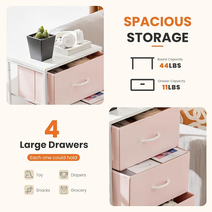 Sweetcrispy Nightstand Small Bedroom Dresser - Image 4
