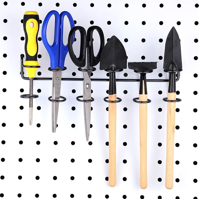 Hotop 2 Pieces Pegboard Screwdriver Holder Peg Board Tool Utility Hooks - Image 5