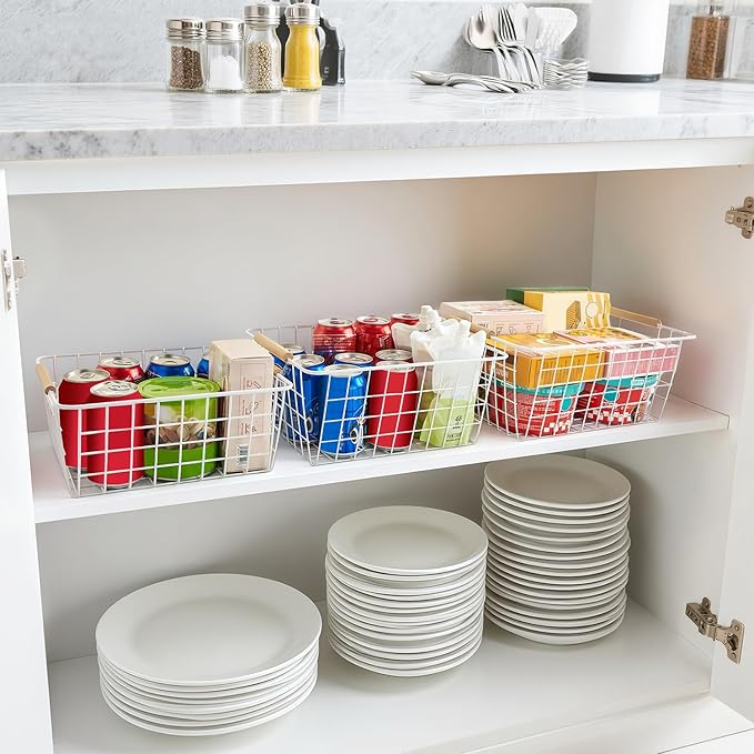 LeleCAT white wire baskets for organizing - Image 4