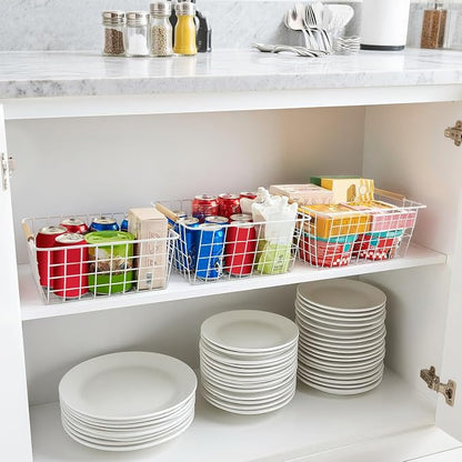 LeleCAT White Wire Baskets for Organizing - Image 6