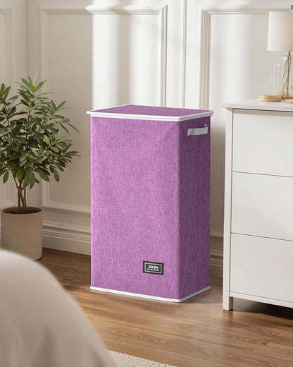 SOLEDI Laundry Hamper with Lid 100L Large & Tall Collapsible Laundry Basket - Image 8