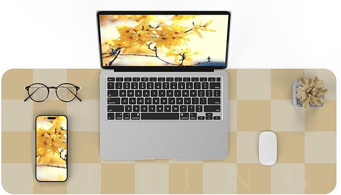 Leather Desk mat, Non-Slip Desk mat, Waterproof PU Leather Desk pad Protector by AFIING
