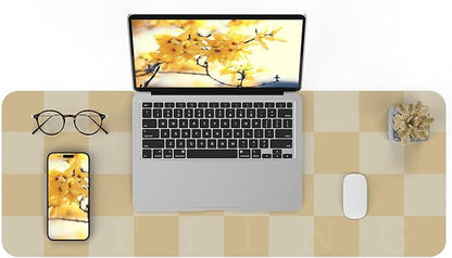 Leather Desk mat, Non-Slip Desk mat, Waterproof PU Leather Desk pad Protector by AFIING